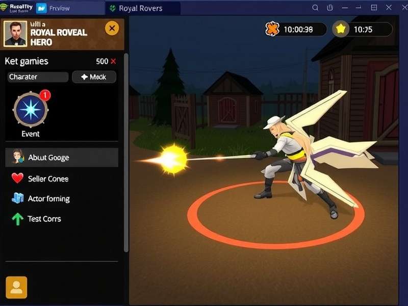 Royal Rovers Hero gameplay screenshot showing character combat